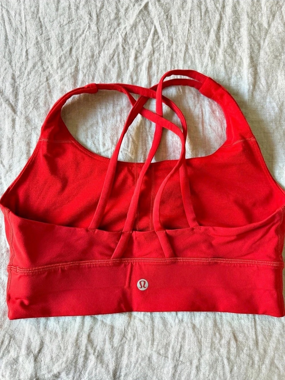 lululemon Energy Longline Bra *Medium Support, B–D Cups Red Bikini Bottom Size 8